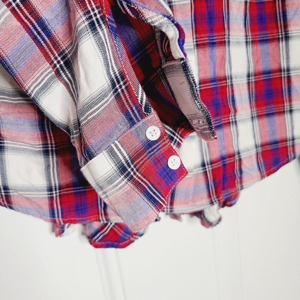 Sam Edelman Plaid High Low Shirt - Picture 5 of 12
